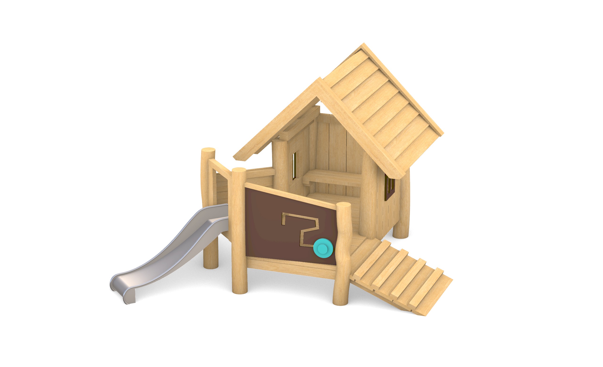 KristallTurm Wikingerhütte mit Rutsche