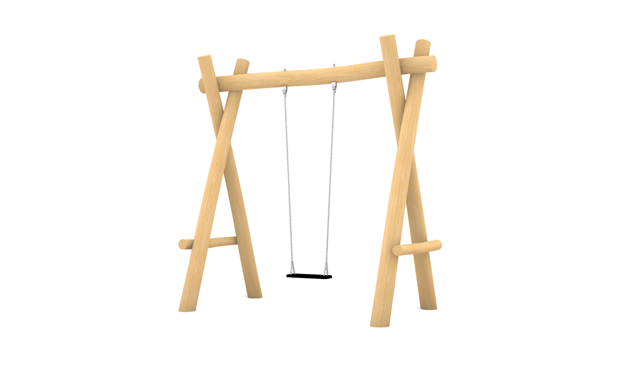 KristallTurm Spielplatz Einzelschaukel Visualisierung