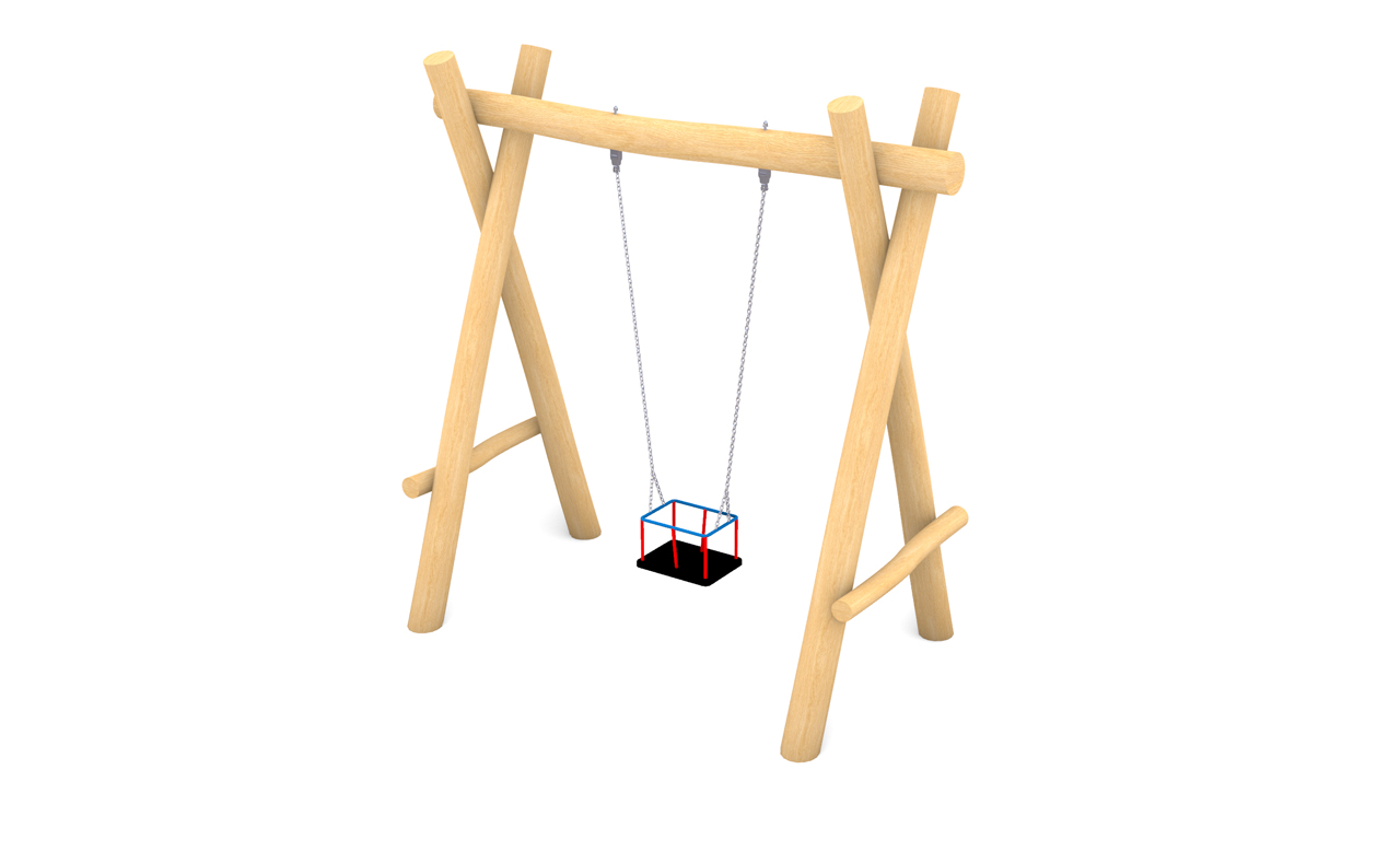 KristallTurm Spielplatz - Kleinkinderschaukel Visualisierung