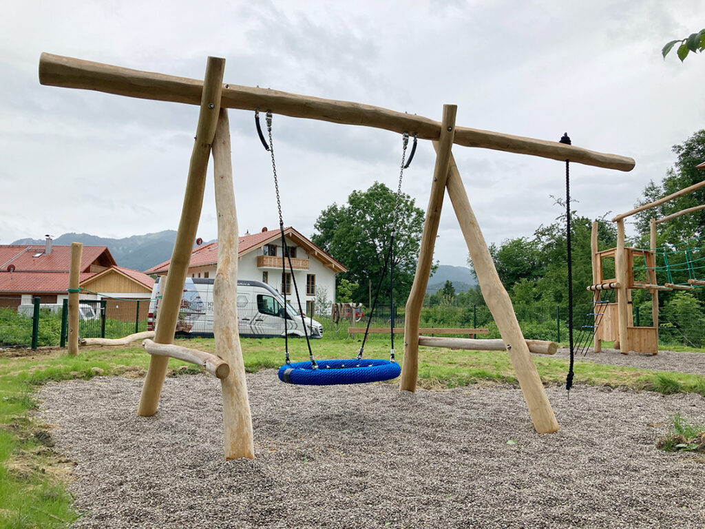 KristallTurm Nestschaukel 1m mit Klettertau