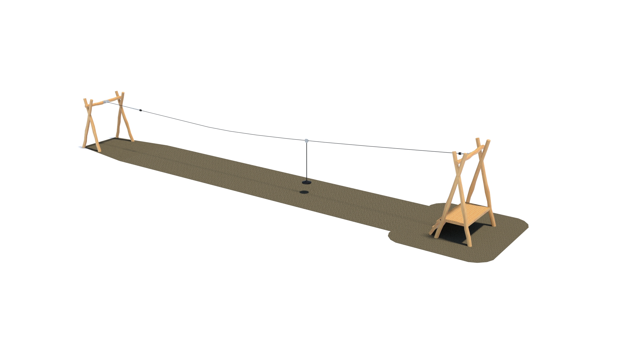 KristallTurm Flying Fox mit Startrampe