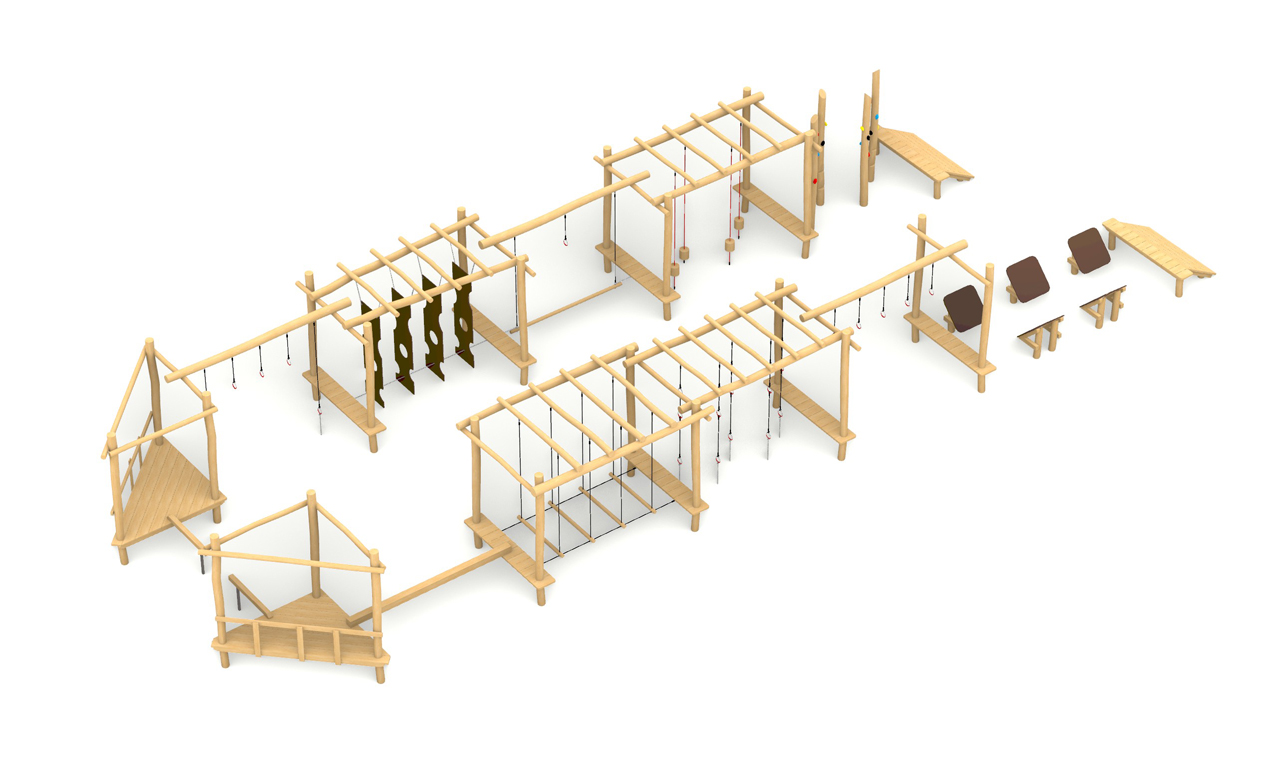 KristallTurm Ninja Parkours Robinie L