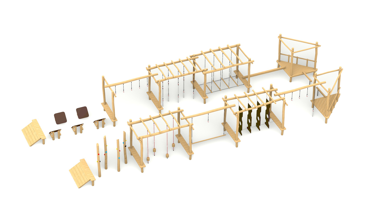 KristallTurm Ninja Parkour Robinie L