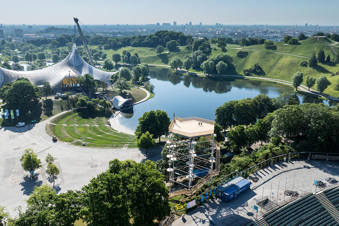 SAYAQ Adventure Tower in Munich´s Olympic Park