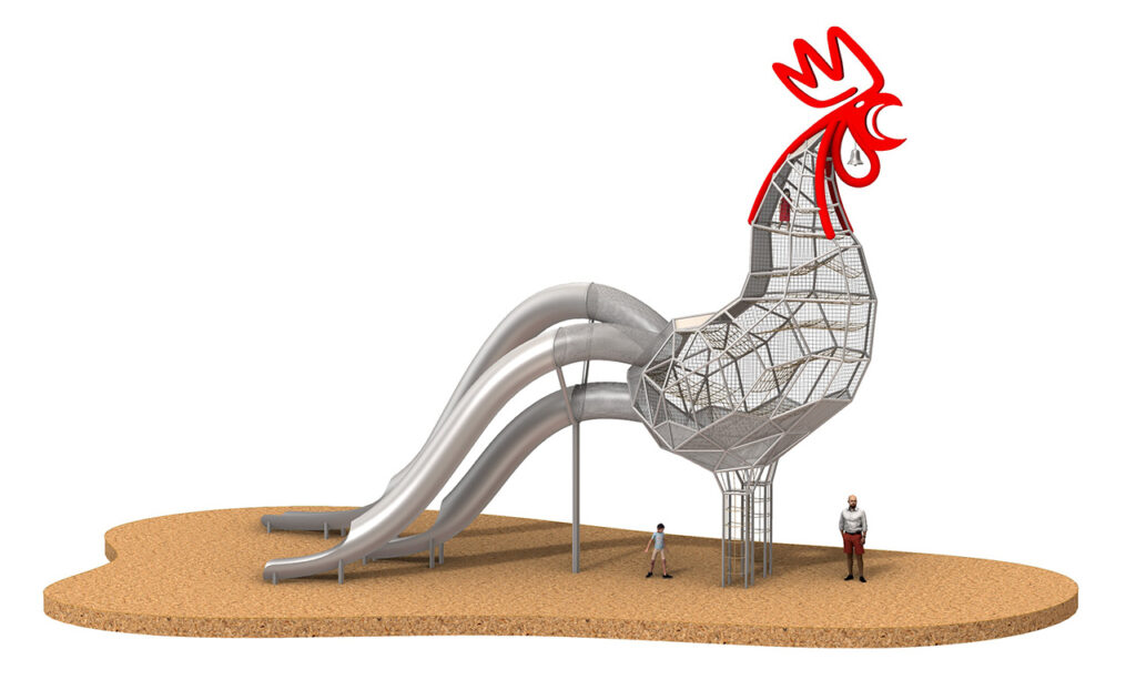 Individuelle KristallTurm Spielanlage Gockel