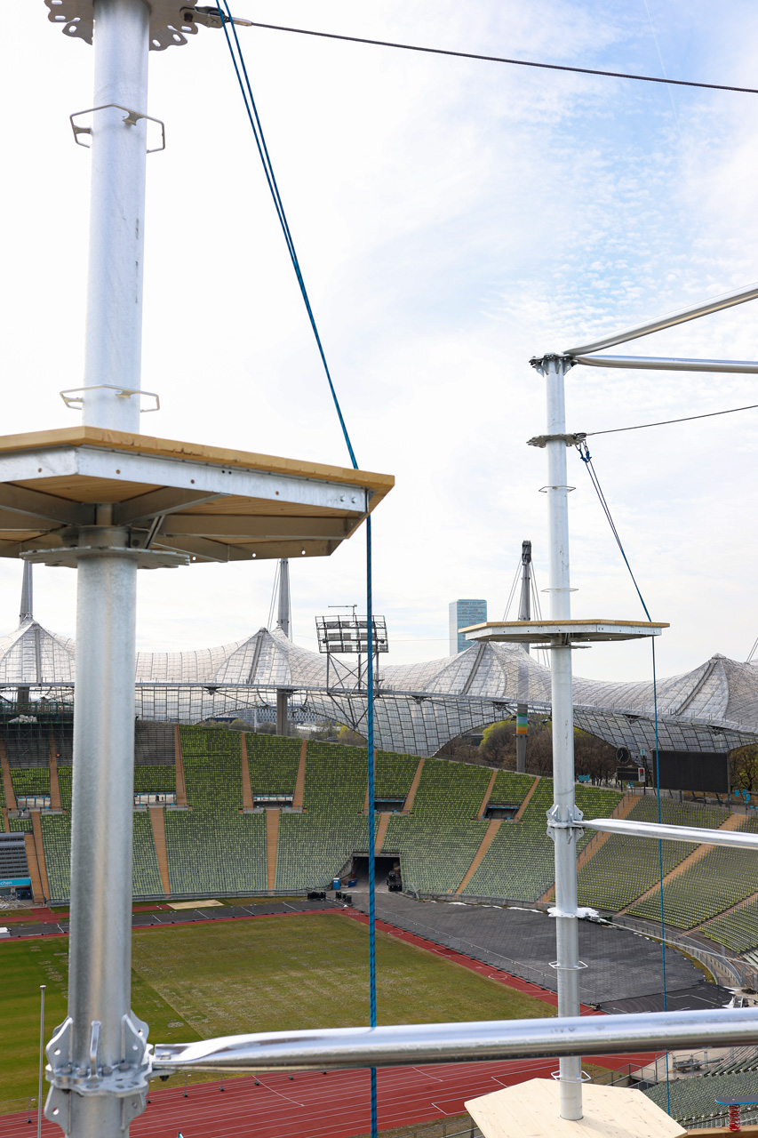 View over Olympic stadium from the High Ropes Course