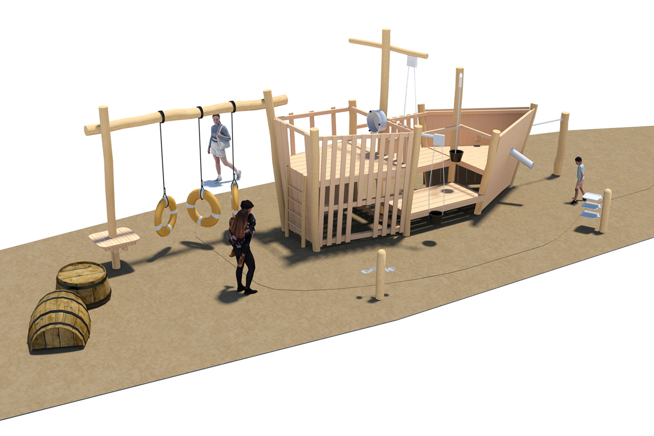 KristallTurm Thematisierte Spielanlage Sandspielschiff